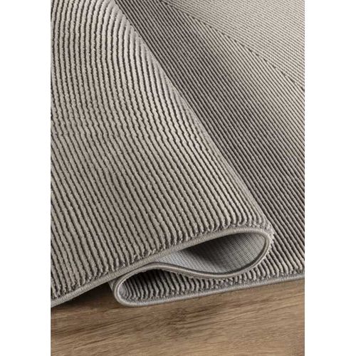 Tapis Lavable Motif Géométrique - Oslo 77 Gris - 80x150 Cm