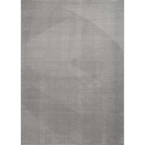 Tapis Lavable Motif Géométrique - Oslo 77 Gris - 80x150 Cm