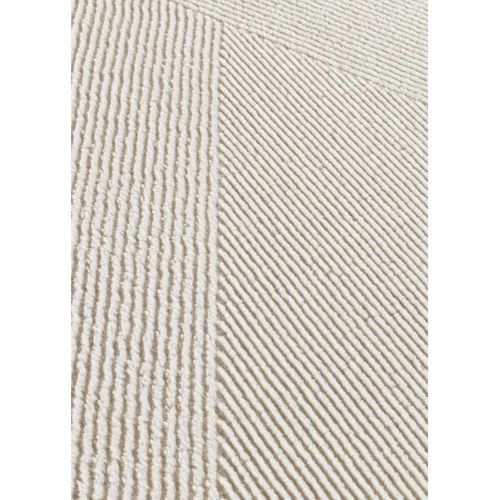 Tapis Lavable Motif Géométrique - Oslo 77 Crème - 80x300 Cm