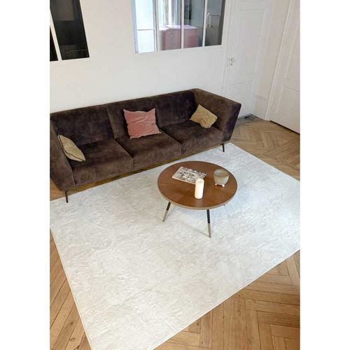 Tapis Doux Fourrure Uni - Laponie 01 Crème - 80x300 Cm