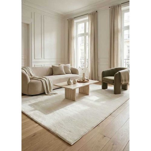 Tapis Doux Fourrure Uni - Laponie 01 Crème - 200x290 Cm