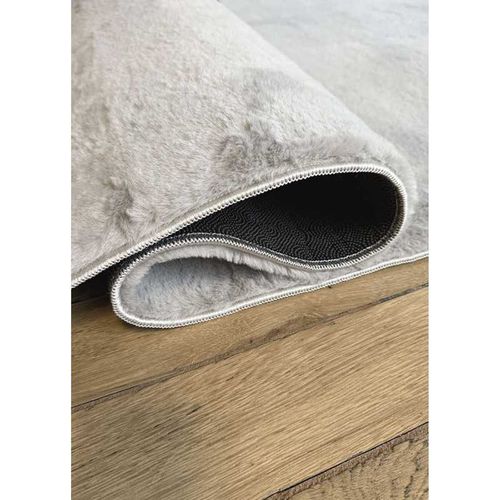 Tapis Doux Fourrure Uni - Laponie 01 Gris - 60x100 Cm