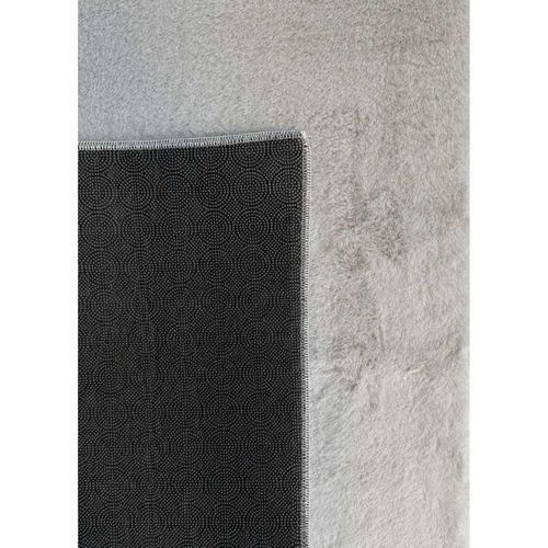 Tapis Doux Fourrure Uni - Laponie 01 Gris - 60x100 Cm