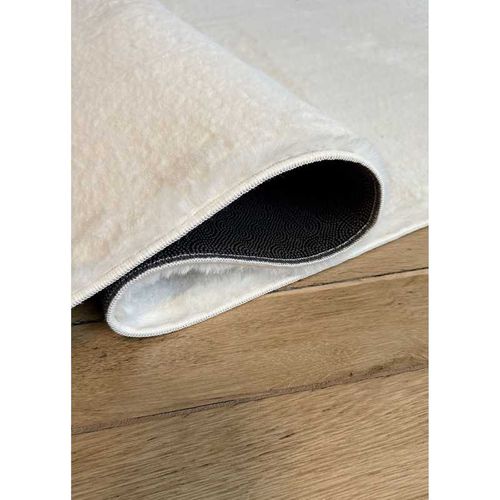 Tapis Doux Fourrure Uni - Laponie 01 Crème - 160x160 Cm
