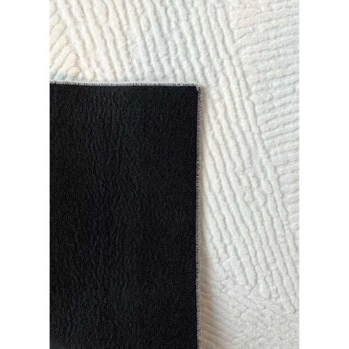 Tapis Lavable Géométrique - Toulouse 01 Crème - 80x150 Cm