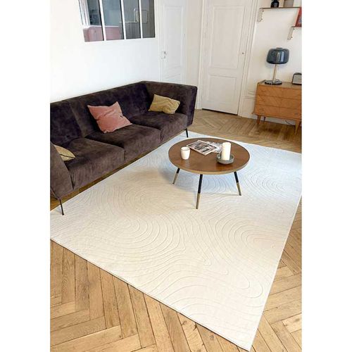 Tapis Lavable Abstrait - Toulouse 02 Crème - 200x290 Cm