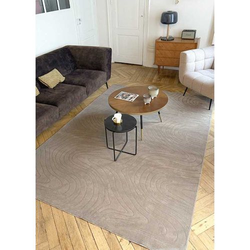 Tapis Lavable Abstrait - Toulouse 02 Beige - 240x340 Cm
