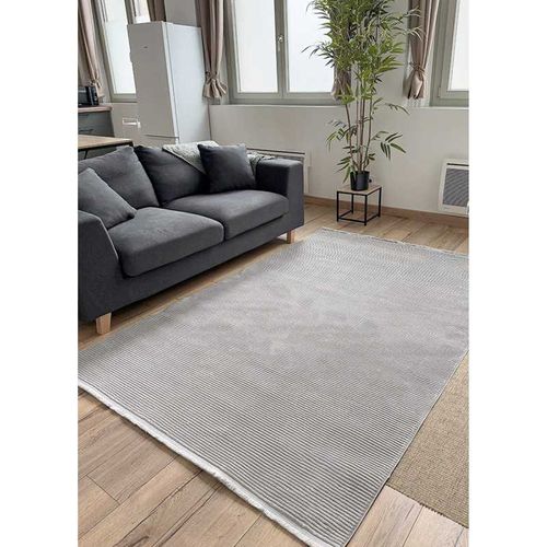 Tapis Uni Bordeaux 21 Gris - 200x290 Cm