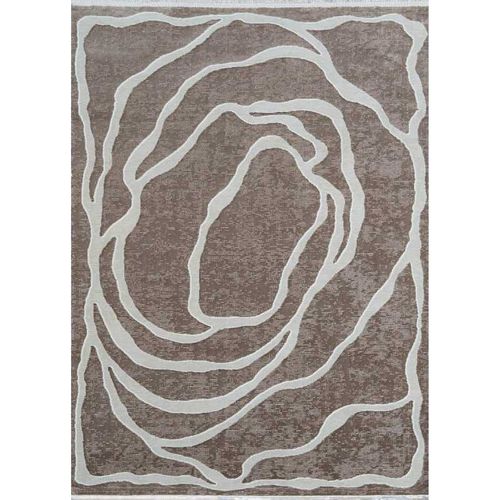 Tapis Abstrait Bordeaux 93 Beige - 80x300 Cm