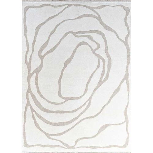 Tapis Abstrait Bordeaux 93 Blanc - 120x170 Cm