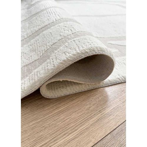 Tapis Abstrait Bordeaux 93 Blanc - 120x170 Cm
