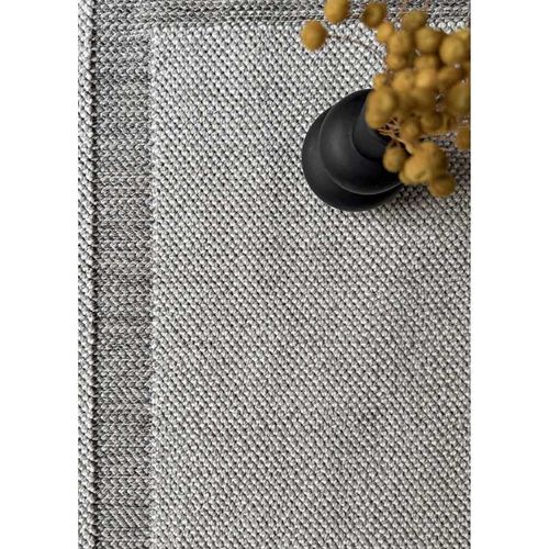 Tapis Tissé Extérieur Intérieur Panama 95 Gris Anthracite - 240x330 Cm
