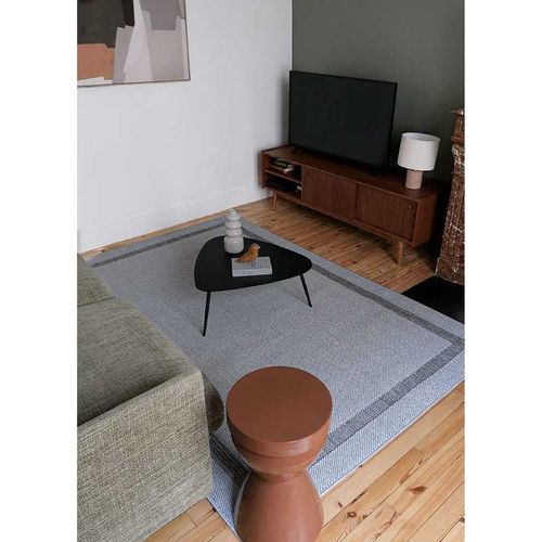 Tapis Tissé Extérieur Intérieur Panama 95 Gris Anthracite - 240x330 Cm