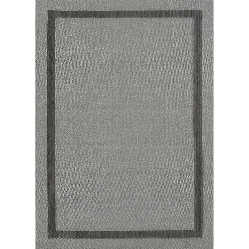 Tapis Tissé Extérieur Intérieur Panama 95 Gris Anthracite - 240x330 Cm