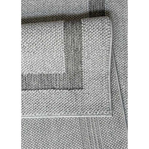 Tapis Tissé Extérieur Intérieur Panama 95 Gris Anthracite - 240x330 Cm