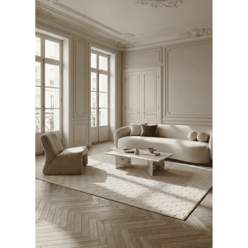 Tapis Extérieur Et Intérieur Damier Toulon 36 Crème - 160x230 Cm