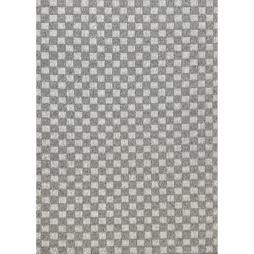 Tapis Extérieur Et Intérieur Damier Toulon 36 Gris - 280x400 Cm