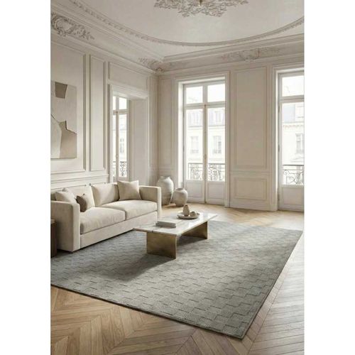Tapis Extérieur Et Intérieur Damier Toulon 36 Gris - 120x170 Cm