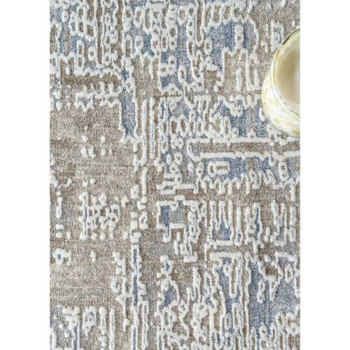 Tapis Abstrait Moderne Nantes 22 Bleu - 80x150 Cm