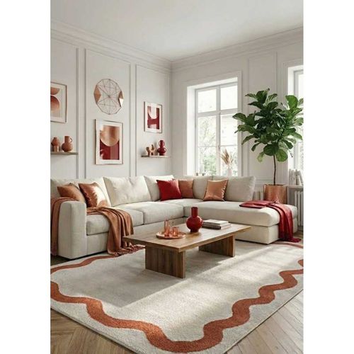 Tapis Moderne Coloré - Annecy 12 Terracotta - 120x170 Cm