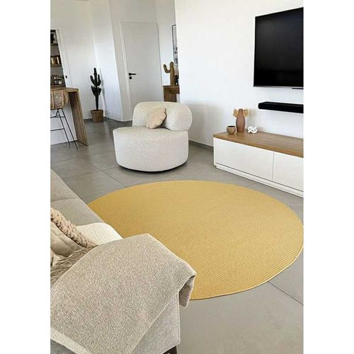 Tapis Uni Nancy 29 Jaune - 120x120 Cm