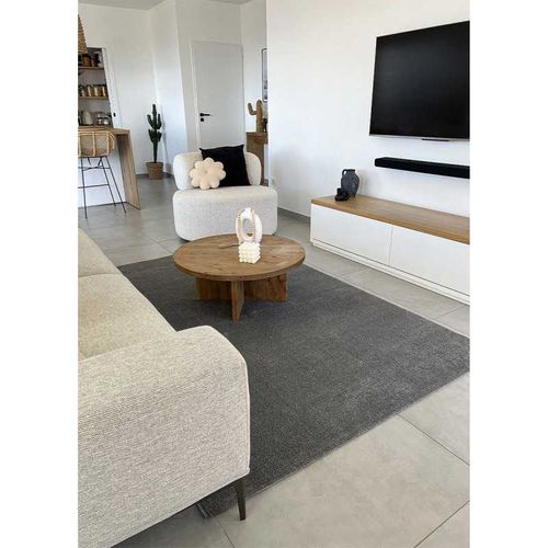 Tapis Uni Nancy 29 Gris Anthracite - 160x230 Cm