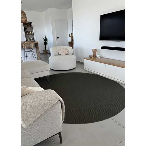 Tapis Uni Nancy 29 Gris Anthracite - 160x160 Cm