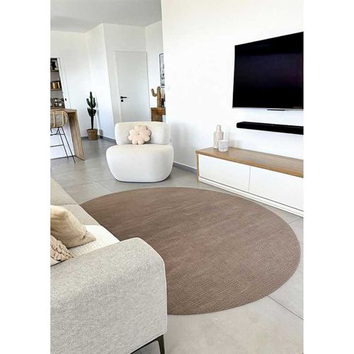 Tapis Uni Nancy 29 Marron - 160x160 Cm