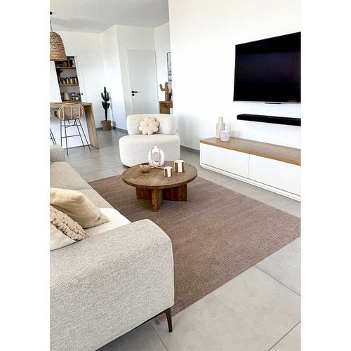 Tapis Uni Nancy 29 Marron - 80x150 Cm