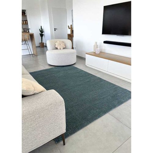 Tapis Uni Nancy 29 Bleu Canard - 240x330 Cm