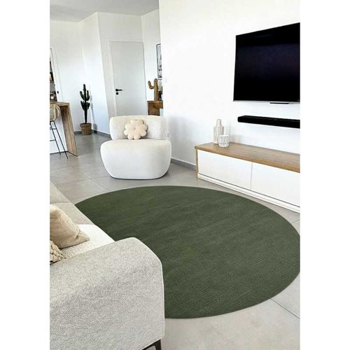 Tapis Uni Nancy 29 Vert - 120x120 Cm