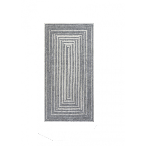 Tapis Lavable Mykonos 09 Gris - 80x150 Cm