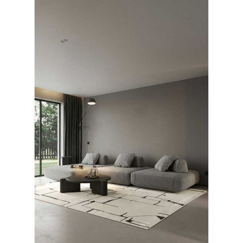 Tapis Abstrait Crème Paris 65 Crème - 80x300 Cm