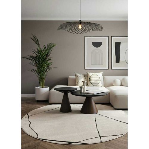 Tapis Abstrait Crème Paris 603 Crème - 200x200 Cm