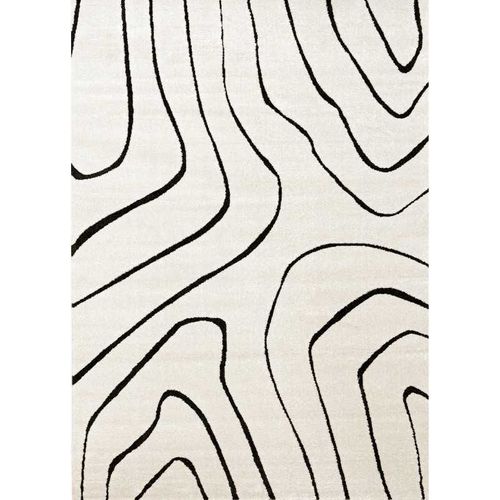 Tapis Abstrait Crème Paris 607 Crème - 80x150 Cm