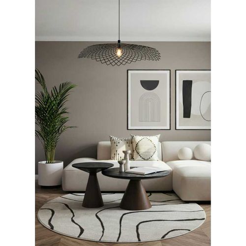 Tapis Abstrait Crème Paris 607 Crème - 120x120 Cm