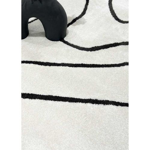 Tapis Abstrait Crème Paris 607 Crème - 120x120 Cm