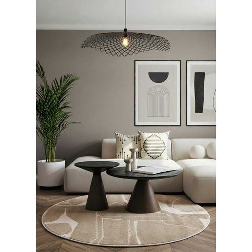 Tapis Moderne Paris 859 Beige - 120x120 Cm