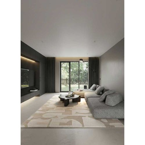 Tapis Moderne Crème Paris 258 Crème - 120x120 Cm