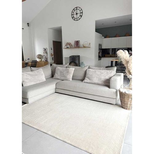 Tapis Uni Lavable En Machine Avignon Crème - 50x80 Cm