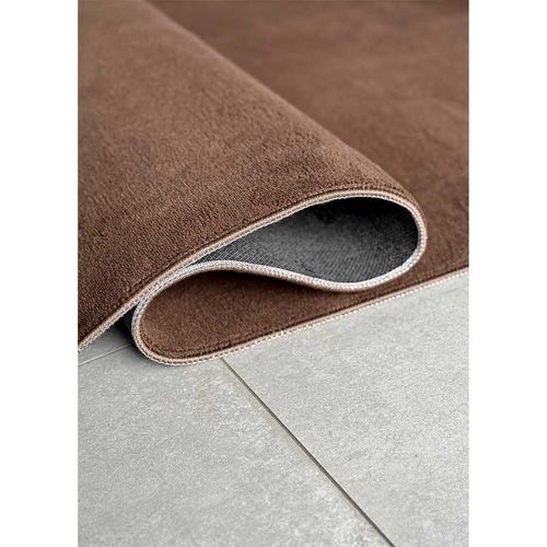 Tapis Uni Lavable En Machine Avignon Marron - 80x150 Cm