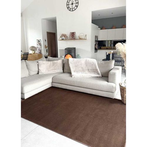 Tapis Uni Lavable En Machine Avignon Marron - 60x100 Cm