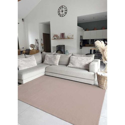 Tapis Uni Lavable En Machine Avignon Taupe - 60x100 Cm