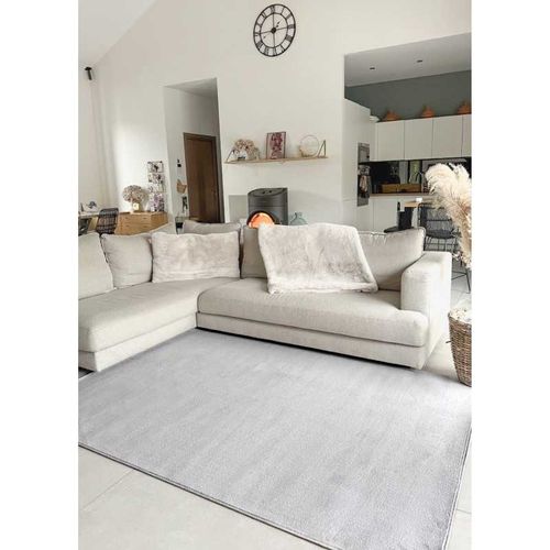 Tapis Uni Lavable En Machine Avignon Gris - 150x220 Cm
