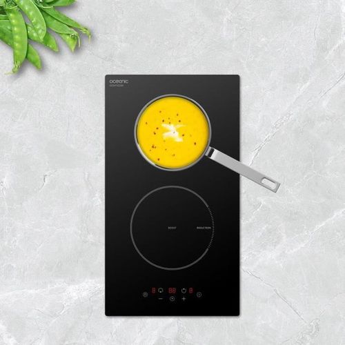 Domino Induction Encastrable - 2 Feux - 3600W - Noir
