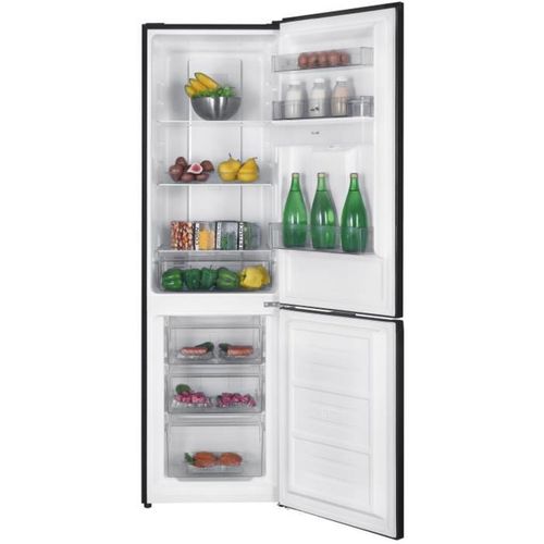 Réfrigérateur Congélateur Bas 251l - Total No Frost(sans Givre) - Noir - Classe D - L 55 Cm X H 180