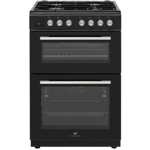 Cuisiniere Gaz - Cecdf6060ibd - Double Fours -  4 Feux - Noir - L60 Xp60 X H90 Cm