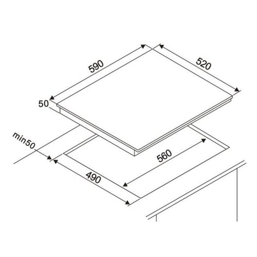 Table De Cuisson Vitrocéramique - 4 Foyers - Noir