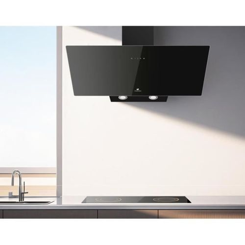 Hotte Décorative Inclinée - Cehdi90b - à +++ - L90 Cm - Noir