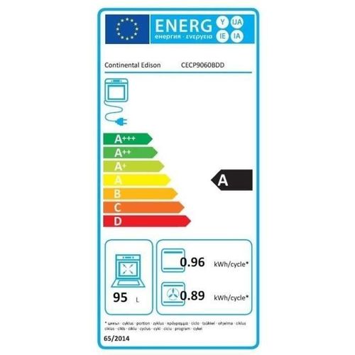 Cuisinière Piano Four Multifonctions Catalyse - Cecp9060cd - 95 L - L90 X H85 Cm - Crème / Inox